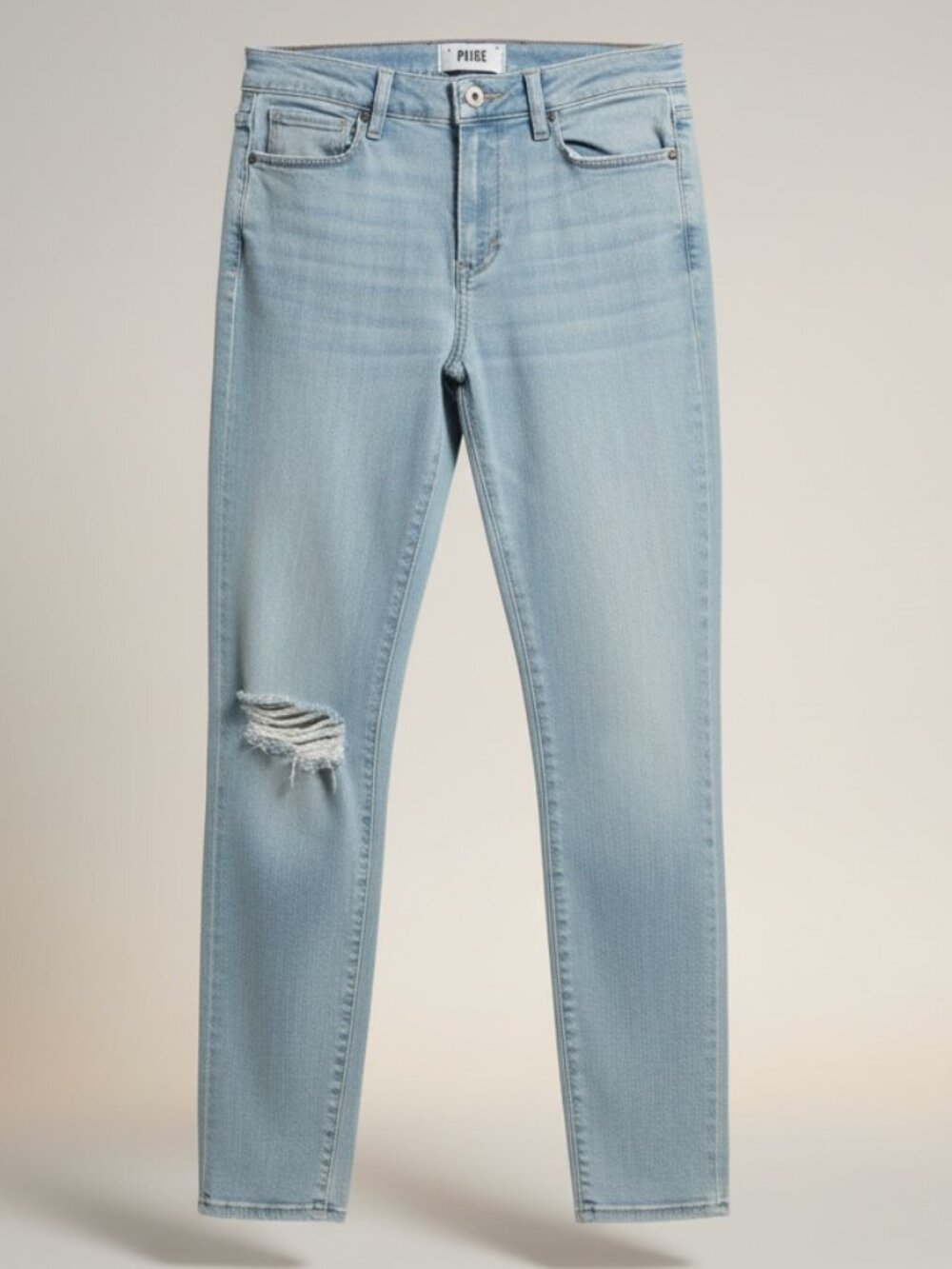 Paige Hoxton Crop — Size 26 — Light Wash — Slight Distressing
